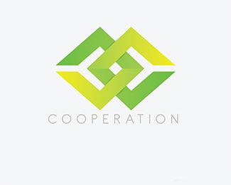 cooperation对称图形欣赏标志logo设计含义品牌策划vi设计介绍