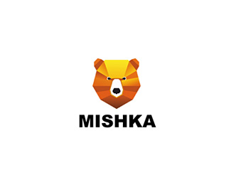 mishka几何熊创意标志logo设计含义品牌策划vi设计介绍